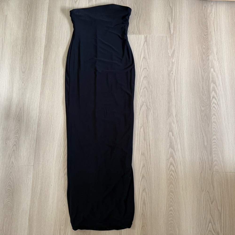 Club L London Black Strapless Maxi Dress